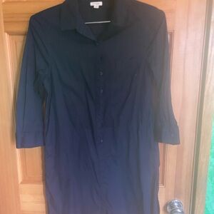 Cuyana Midnight Blue Shirt Dress